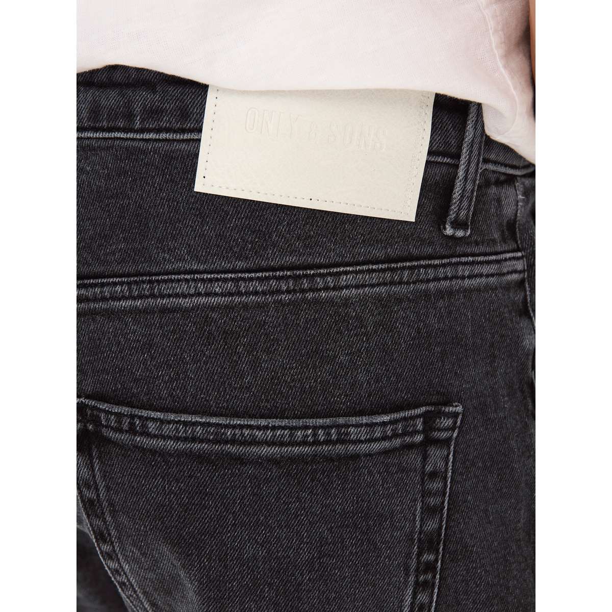 ONLY & SONS MENS YOKE TAPERED FIT COTTON WB BLACK 22027850 - Μαύρο - W31 L34